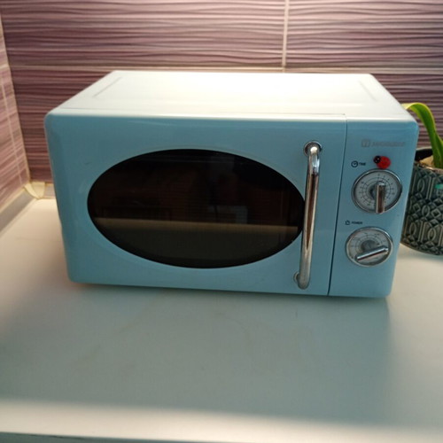 Morris Retro Series MWRS-20704LB Microwave Oven with Grill, like new, blue