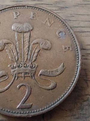 Νομίσμα ΗΒ 1971 2 New Pence, Ελισάβετ Β΄ δεύτερο πορτρέτο