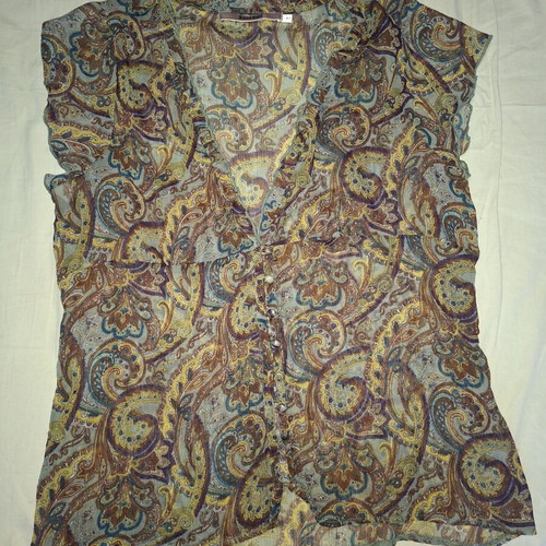 Rosebud multicolour paisley blouse XXL like new