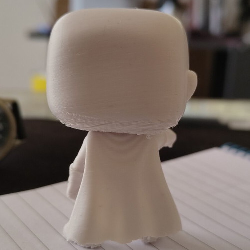 One Punch Man Saitama 3D printed figurine, white PLA