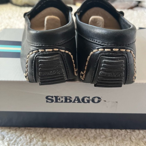 Sebago loafers used, black leather, size 40