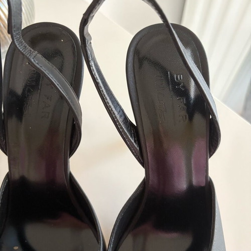 By Far black leather pumps like new, size 38
