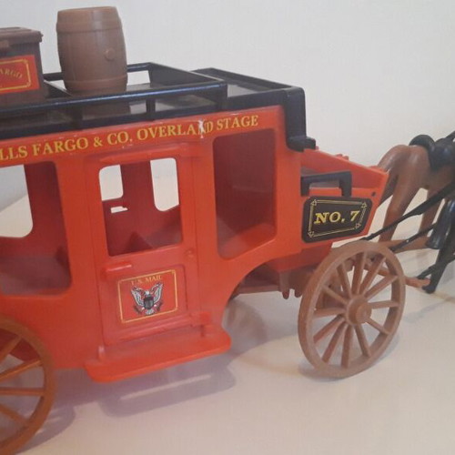 Playmobil vintage 90's carriage with four horses used