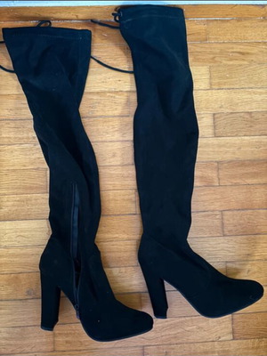 Over-the-knee boots new, size 38, black