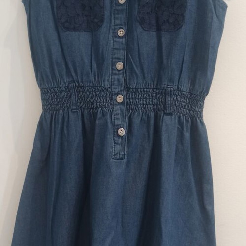 Guess Kids denim dress used with lace details size 128 cm