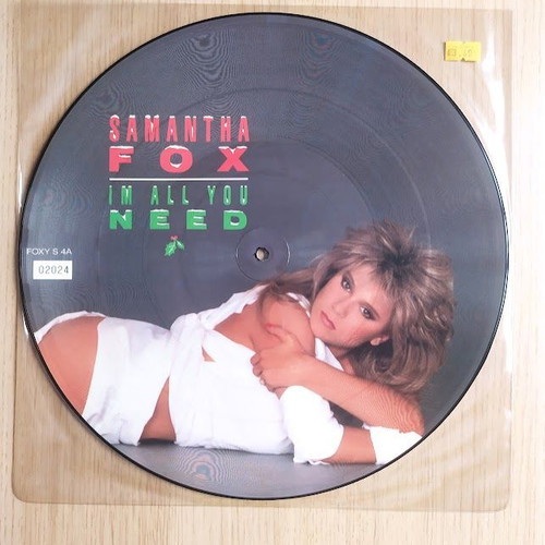 Samantha Fox I'm All You Need Touch Me vinyl 12" picture disc 1986 like new