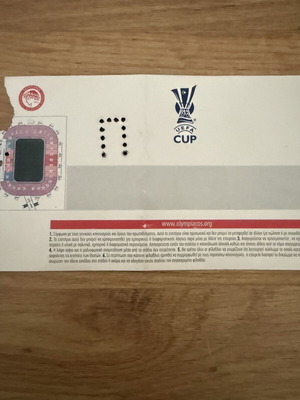 Uefa Cup 2005 Olympiacos vs FC Sochaux Authentic Ticket like new