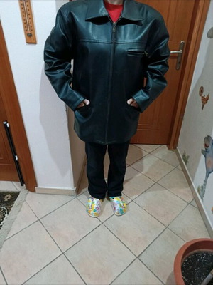 Leatherette jacket size M black like new