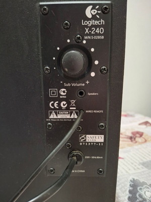 Logitech X-240 computer sound system used