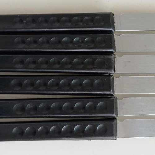 Serving knife set like new, stainless steel, vintage 6 pcs