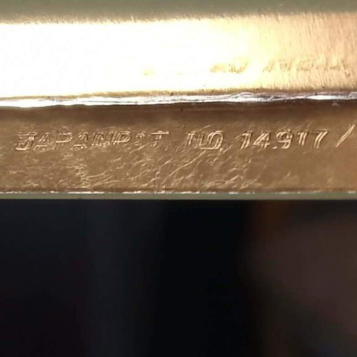 Vintage metal pocket notebook with integrated pencil used 1940-1950