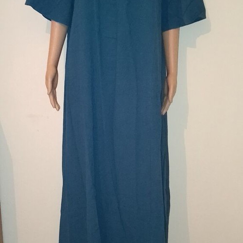 Linen dress navy blue XXL new, length 136cm, chest 122cm, waist 127cm