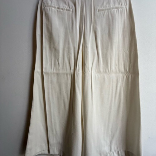 Zara wide high-waisted cream white pants new