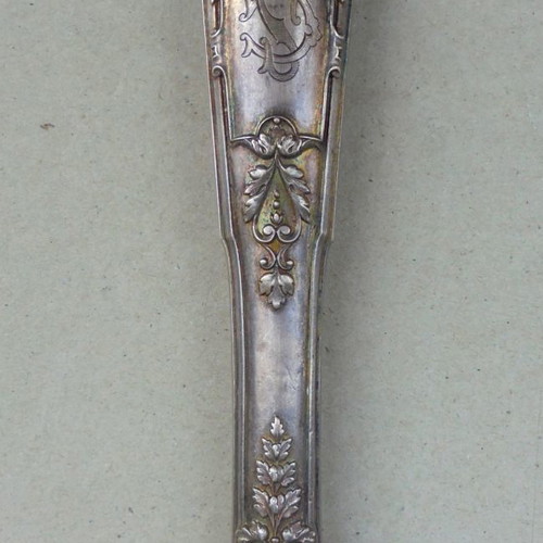 Cutlery set silver-plated with coat of arms, French, about 150 years old
