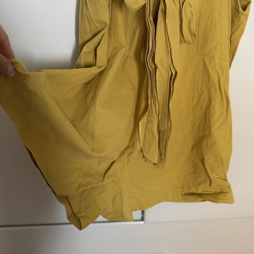Shein yellow mustard jumpsuit shorts used, size S