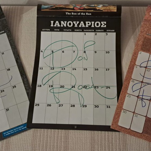Disney calendars like new, set of three signed by Don Rosa