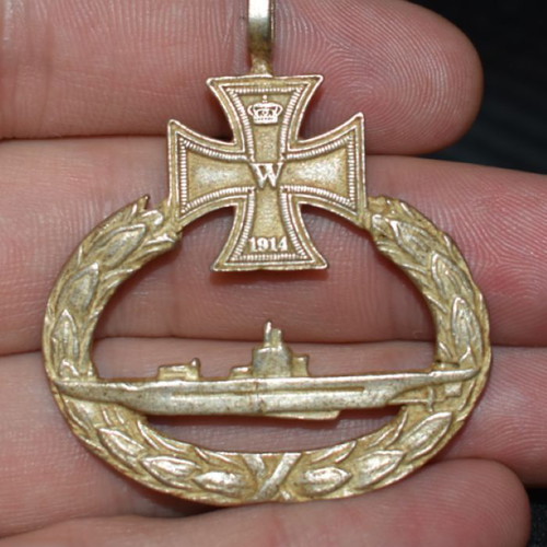 Silver German U-Boat WW2 used with iron cross