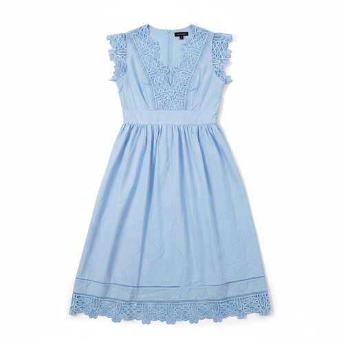 Chicwish Light Blue Lace Midi Dress Size M