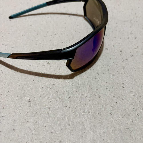 Decathlon sunglasses with case, black and blue