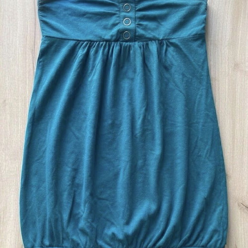 Strapless Bershka blouse medium like new, petrol color