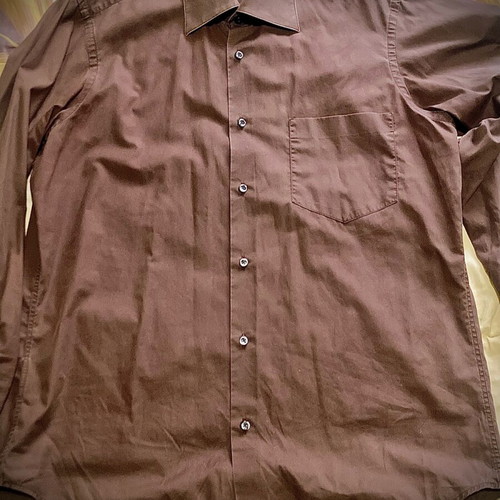 Boss shirt used, brown-mocha, size Large