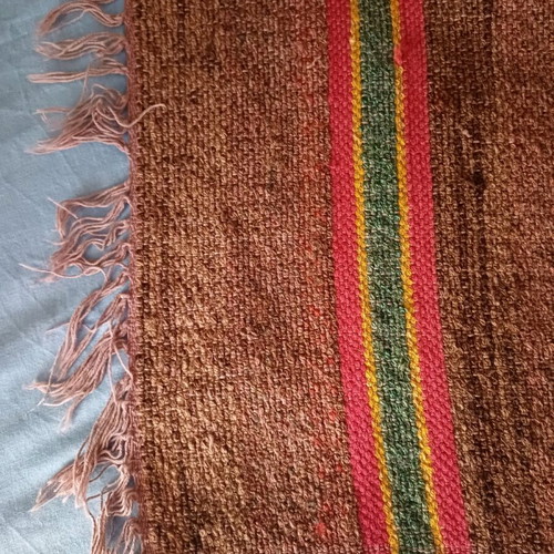 Handmade Loom-Woven Cotton Runner Rug 0.90 x 2.50 m