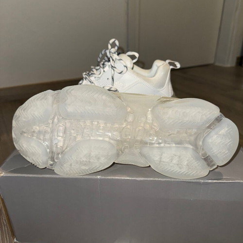 Balenciaga Triple S sneakers new with clear sole, white