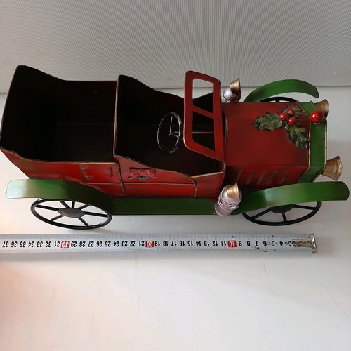 Handmade large metal vintage car used