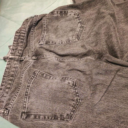 Zara large gray jeans like new with frayed edges
