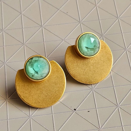 Kate Spade earrings like new with turquoise stones and gold plated brass
