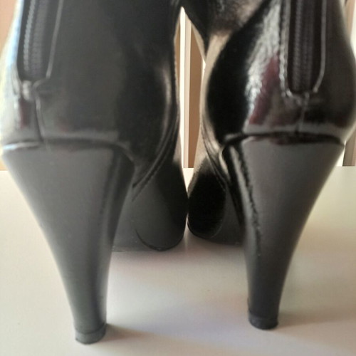 Tsakiris Mallas stiletto ankle boots black, like new, size 38