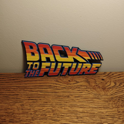 Back to the Future 3D Print Logo like new, PLA plastic