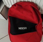 Backpack Nescafe red used, good condition