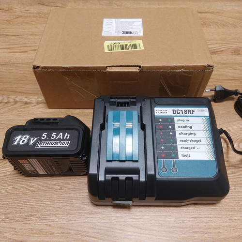 Makita LXT DC18RF Fast Charger and 18V 5.5Ah BL1855B Battery New