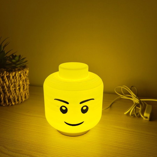 Lego head lamp used with USB and switch