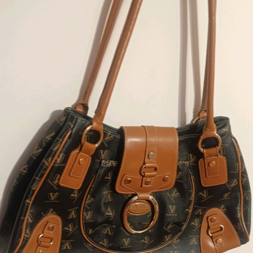 Valentino brown leather detail handbag like new