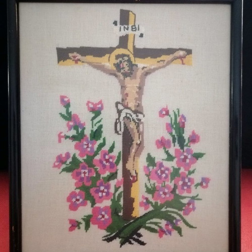 Embroidered frame