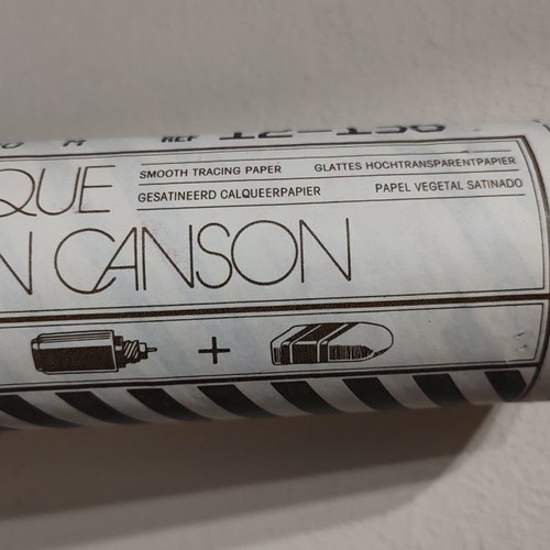 Canson tracing paper roll 0.90x20m new, transparent 110g
