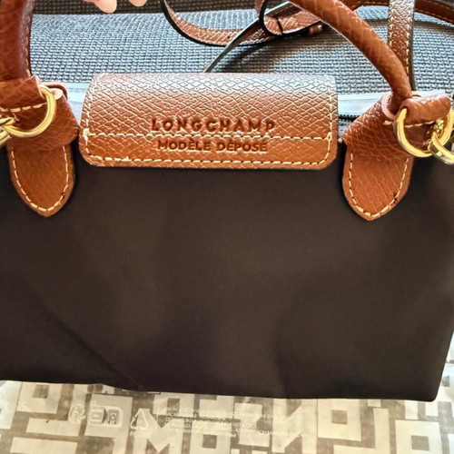 Longchamp Le Pliage pouch mini like new, black and brown