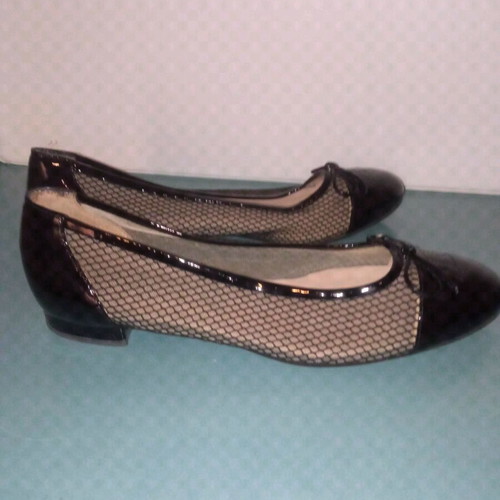 Kalogirou Classics Ballerinas like new, size 40.5-41, mesh and patent leather