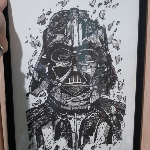 Star Wars Darth Vader Poster used with frame