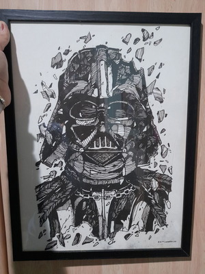 Star Wars Darth Vader Poster used with frame