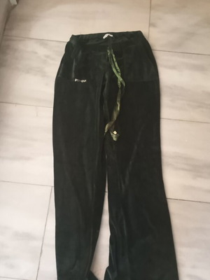 Women's velvet pants new, dark green