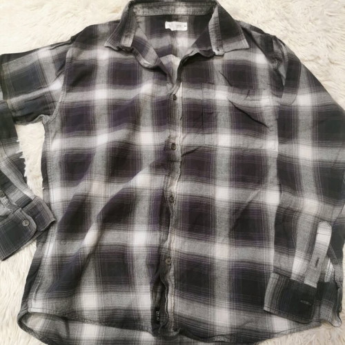 Zara boys' shirt size 164 like new, white and gray