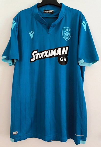 ΠΑΟΚ PAOK Θεσσαλονίκη λευκός Πύργος Macron xl stoiximan football soccer Jersey shirt super league