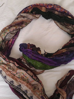 Multicolored scarf like new patchwork style