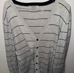 Pull&Bear gray striped cardigan used, size Large