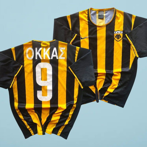 AEK Athens Nike 2003-2004 Okkas 9 Home Shirt Medium like new