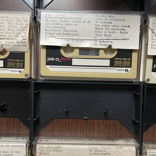 Stereo Compact Cassettes C-60 used, pack of 6, laika and Spanish songs