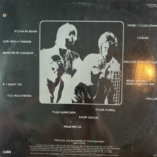 Utopia Oblivion vinyl like new, Canadian prog rock